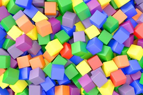 Abstract background of cubes. 3D rendering. Stock Illustration