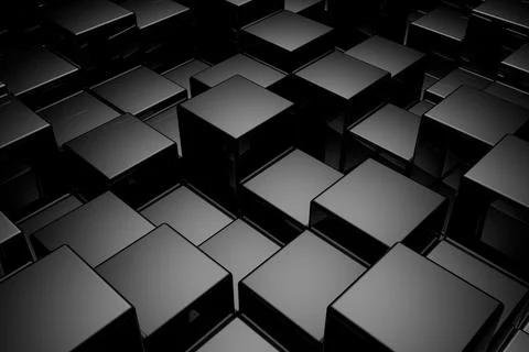 Abstract background of cubes. 3D rendering. イラスト素材