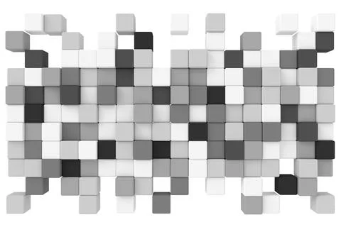 Abstract background of cubes. 3D rendering. Illustrazione stock