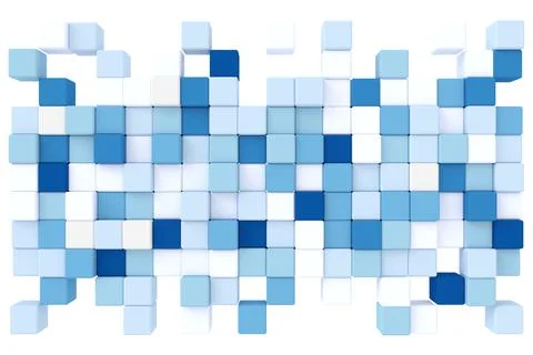 Abstract background of cubes. 3D rendering. Stock Illustration