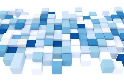 Abstract background of cubes. 3D rendering. Stock Illustration