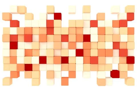 Abstract background of cubes. 3D rendering. Stock Illustration