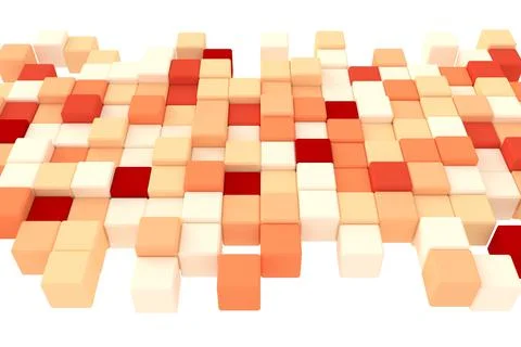 Abstract background of cubes. 3D rendering. イラスト素材