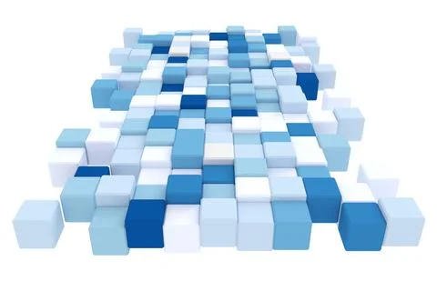 Abstract background of cubes. 3D rendering. Stock Illustration