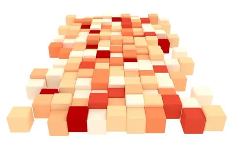 Abstract background of cubes. 3D rendering. Stock Illustration
