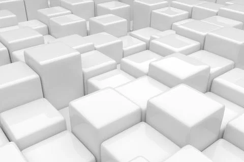 Abstract background of cubes. 3D rendering. Illustrazione stock