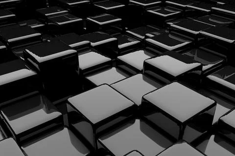 Abstract background of cubes. 3D rendering. Stock Illustration