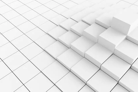 Abstract background of cubes. 3D rendering. Stock Illustration