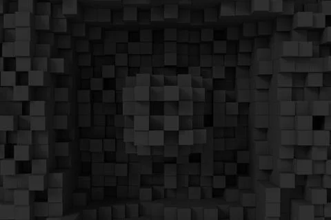 Abstract background of cubes. 3D rendering. イラスト素材