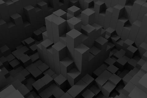 Abstract background of cubes. 3D rendering. 库存插图