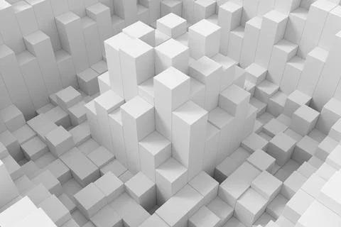 Abstract background of cubes. 3D rendering. Stock Illustration