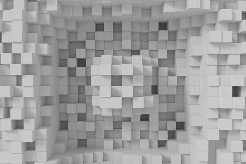 Abstract background of cubes. 3D rendering. Stock Illustration