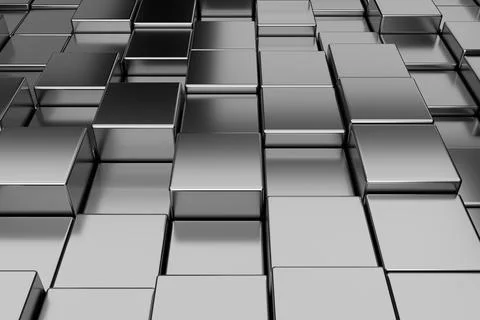 Abstract background of cubes. 3D rendering. Stock Illustration