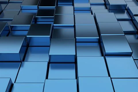 Abstract background of cubes. 3D rendering. Stock Illustration