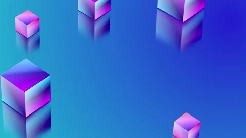 Abstract background with cubes. 3D shape backdrop Video stock 229273841