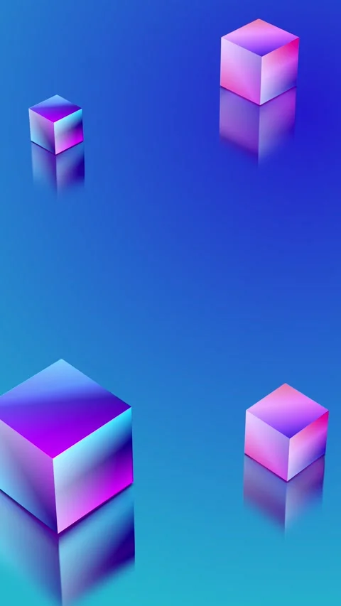 Abstract background with cubes. 3D shape backdrop. - vertical Stock Footage 229479160