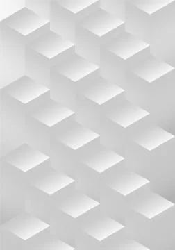 Abstract background with cubes. Abstract white 3D background. Stock Illustration