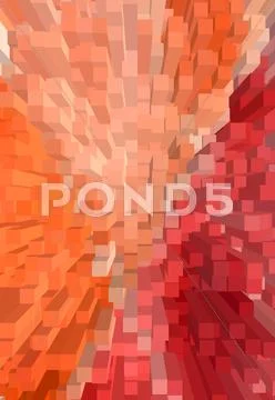 An abstract background with cubes and red color Stock Photos