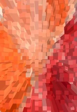 An abstract background with cubes and red color Stock Photos