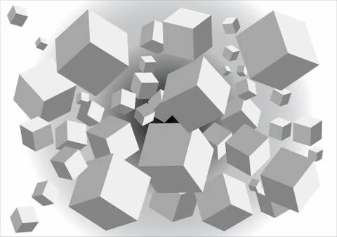 Abstract background with cubes Stock Illustration