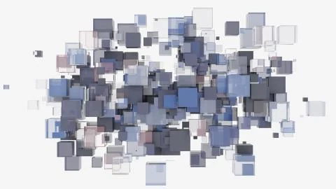 Abstract background with cubes Illustration