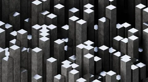 Abstract background from cubes. Isometric 3D render. 스톡 일러스트