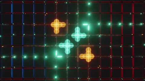 Abstract Background With Cubes Light Leaks Flashes Stock Footage 150194970