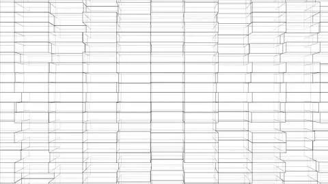 Abstract background of cubes outline. Vector Illustrazione stock