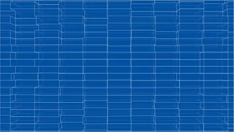 Abstract background of cubes outline. Vector Illustrazione stock