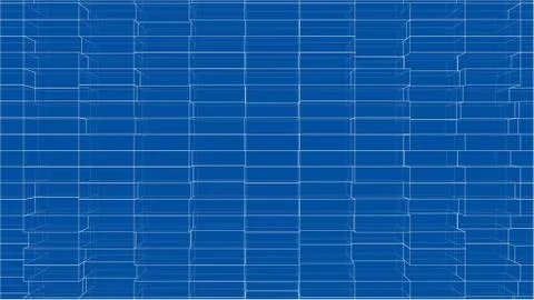 Abstract background of cubes outline. Vector Illustrazione stock