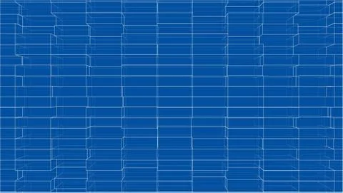 Abstract background of cubes outline. Vector Ilustración de archivo