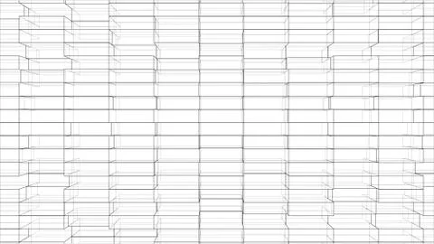 Abstract background of cubes outline. Vector Illustrazione stock