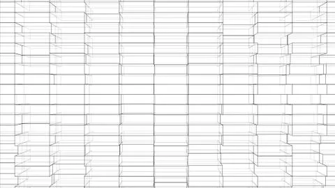 Abstract background of cubes outline. Vector Illustrazione stock