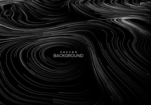 Abstract background with curled linear pattern Stock Illustration