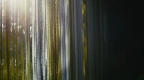Abstract background - the curtains on the window in sunlight Stock Footage 66782546