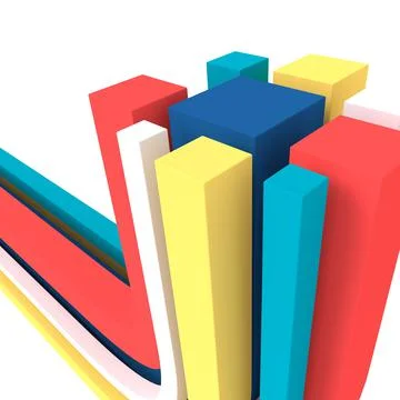 Abstract background of curve. 3D rendering. Stock Illustration