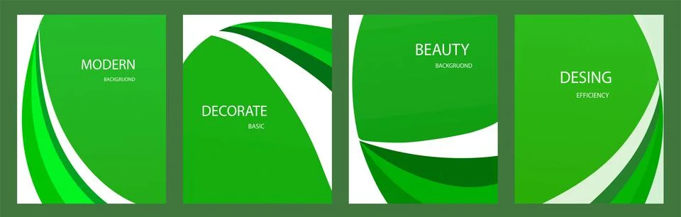 Abstract background with curve pattern modern gradient background green backg Stock Illustration