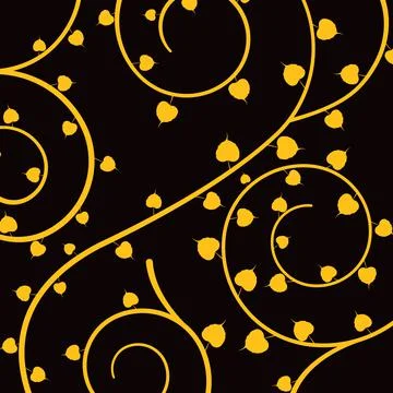 Abstract background curve spine line and leaf 002 Ilustração Stock