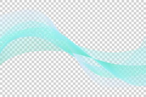 Abstract background of curved lines in blue and green gradient colors. Stock Illustration