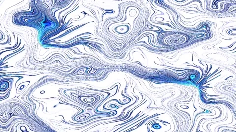 Abstract Background of curved lines with light flowing, wavy changing colors top Stock Footage 136962913