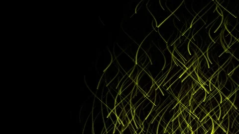 Abstract background of curved lines moving glowing in the dark. 库存影片 305976797