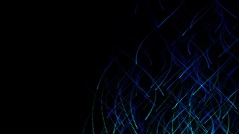 Abstract background of curved lines moving glowing in the dark. Stock Footage 305976900