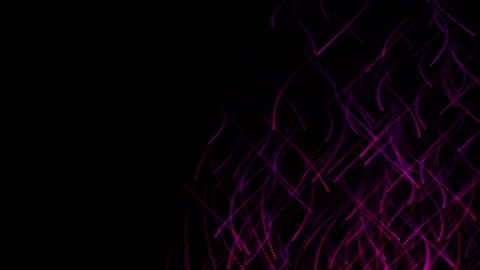 Abstract background of curved lines moving glowing in the dark. Stock Footage 305976970