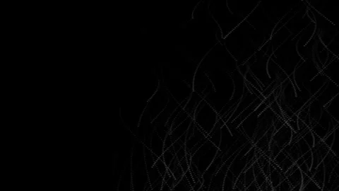 Abstract background of curved lines moving glowing in the dark. Stock Footage 305977034