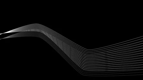 Abstract background with curved parallel lines wave forming a flowing wave .. Vídeo Stock 329840089