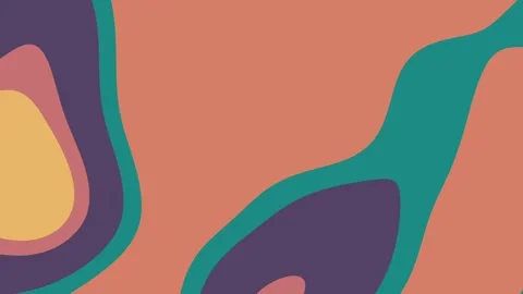 Abstract background, curved shapes, orange, teal, purple, yellow. Stock Footage 297551408