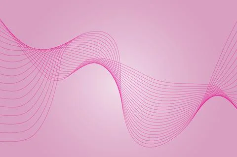Abstract background with curved wavy lines. Vector illustration for design Illustrazione stock