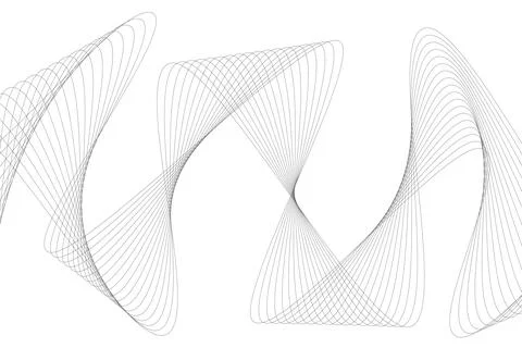 Abstract background with curved wavy lines. Vector illustration for design Stock Illustration
