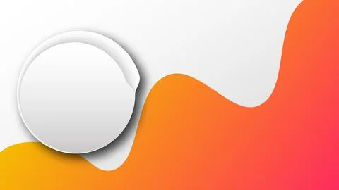 Abstract background with cut paper speech bubble, circle. Stock Illustration