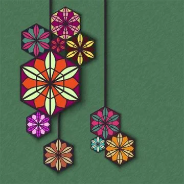 Abstract background, cutting out colored paper with shadow. Stock Illustration